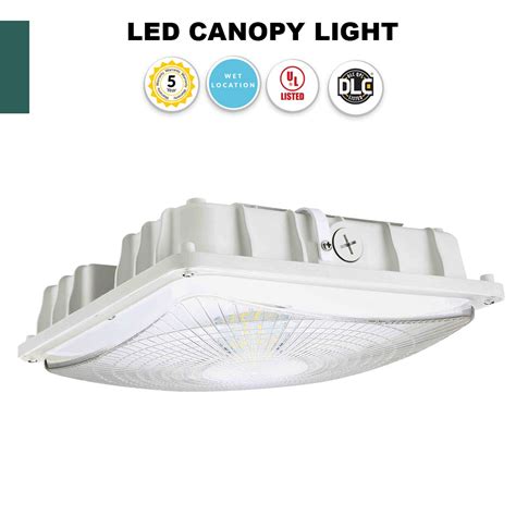 100W LED Canopy Light Parking Garage Light with Junction Box, 5000K Carport Light (400-500W HPS/HID Replacement) 15,000 Lumens Outdoor Waterproof for Warehouse Gas Station Underpass Shop Lighting