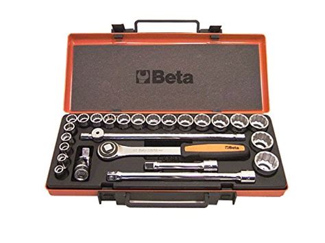 Beta 920B/C20 20 Piece Sockets, Extension Bar, Universal Joint, T-Handle and Ratchet Assortment in case