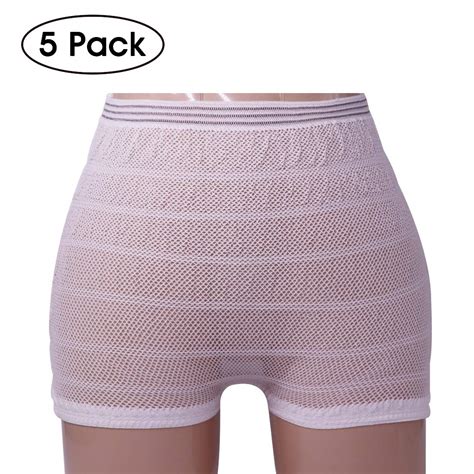 Disposable Mesh Underwear 10 Pack Women Briefs Breathable, Flexible and Light, Suitable for Hospital Stays, Travel, Camping, Hiking, Business S