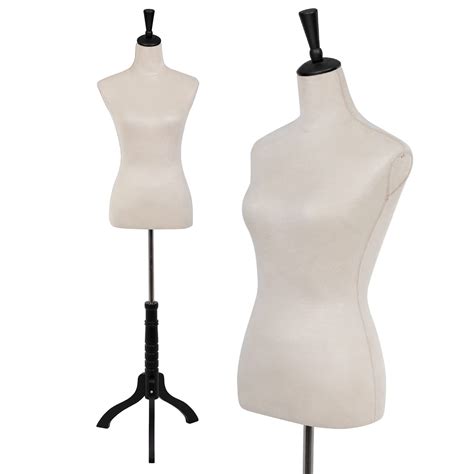 Female Mannequin Dress Form Torso Tripod Stand Display Adjustable Model