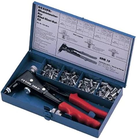 Gesipa 1435455" GBM 30" Blind Rivet Nut Hand Tool, Blue/Black, 277x167x40 mm