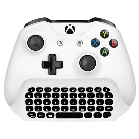 MoKo Xbox One Mini Green Backlight Keyboard 2.4G Receiver Wireless Chatpad Message Game Keyboard Keypad with Headset/Audio Jack for Xbox One/Xbox One S/Xbox One Elite/2/Xbox Series X/S, White