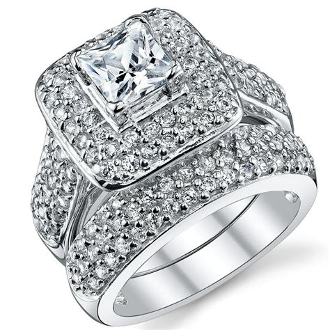 Platinum-Plated .925 Sterling Silver Princess-Cut Cubic Zirconia Classic Channel Set Anniversary Band Ring - Size 7