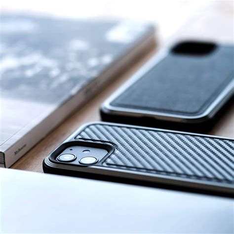 Raptic Lux Case Compatible with iPhone 12 Case & iPhone 12 Pro Case, Strong Durable Thin Cover, Impact Resistant Rubber, Wireless Charging Compatible, Fits iPhone 12 & 12 Pro, Black Carbon Fiber