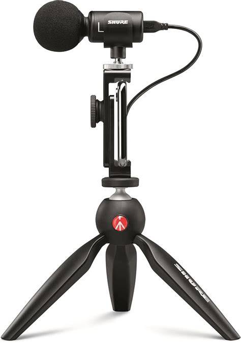 Shure MV88+ Video Kit with Digital Stereo Condenser Microphone for Apple and Android