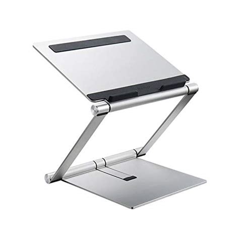 Super Brands llano Laptop Stand, Aluminum Built Adjustable/Folding Storage Stand for Laptop (10-15.6 inch) for All Laptop, Silver Color